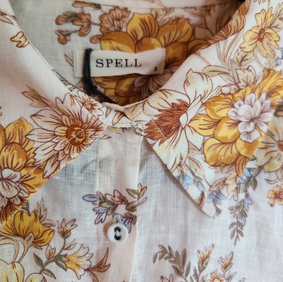 SIZE SWAP S to M NWT Meadowland Linen Blouse in Cream - Picture 8 of 12